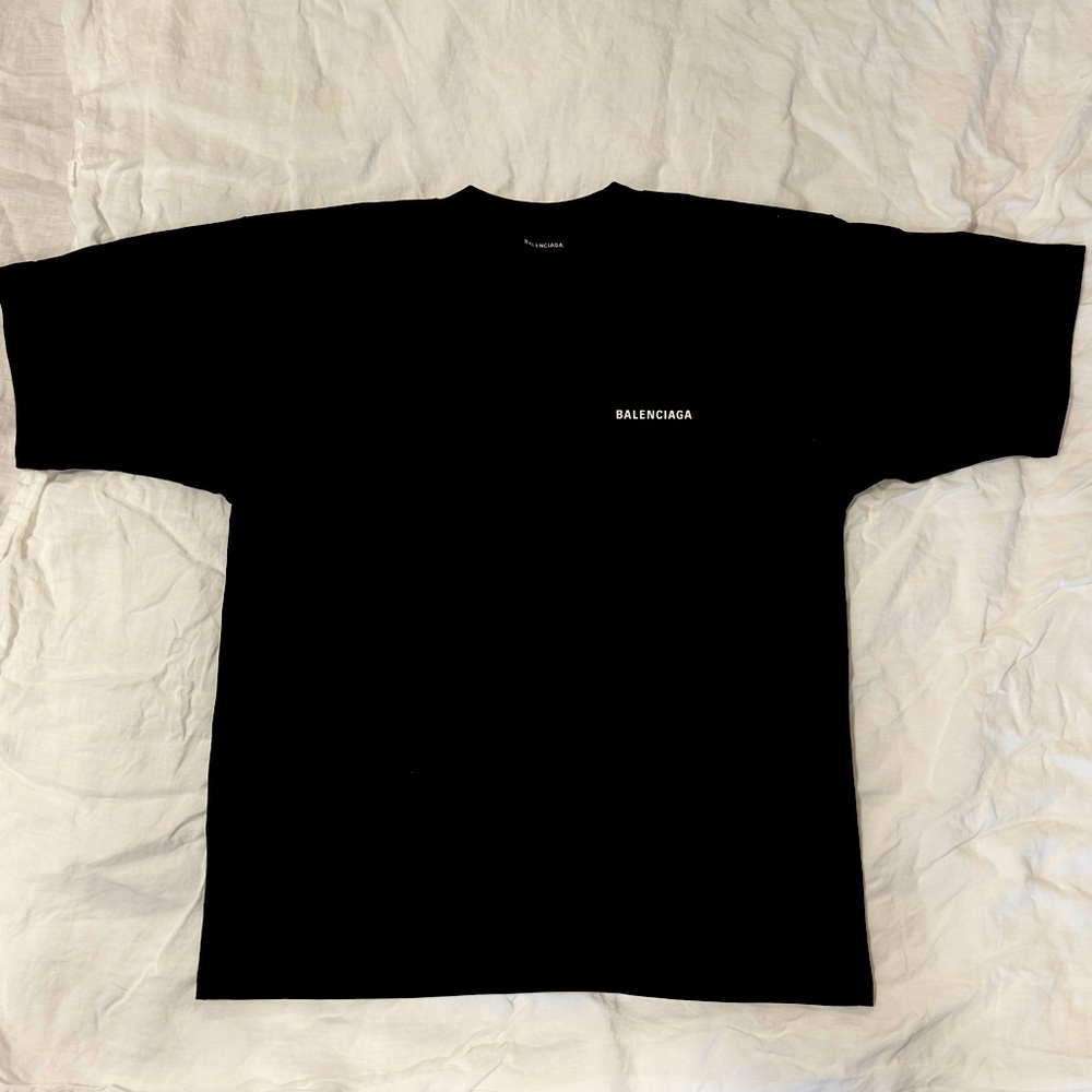 BALENCIAGA MEN'S LOGO T-SHIRT